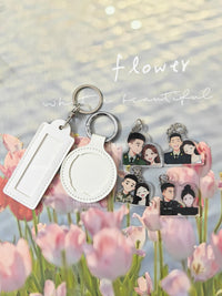 Customizable Acrylic Keychain with Name Tag Holder for Couples, Military-themed Gift