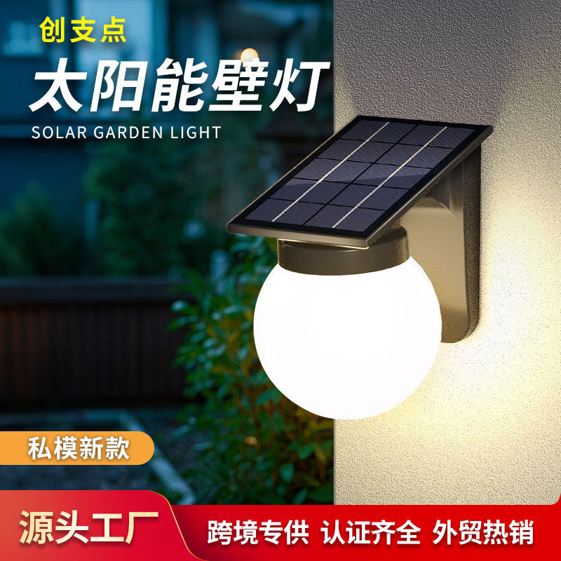 Solar-Powered Outdoor Wall Light for Garden and Villa Decoration