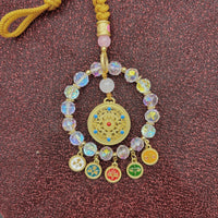 Five-Way God of Wealth Abacus Lock Charm for Car & Bag, New Chinese Style