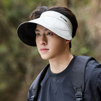 Wide Brim Sun Visor for Outdoor Sports and Fishing - UV Protection, Adjustable, Empty Top Design