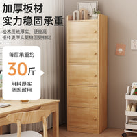 Solid Wood Bookshelf Storage Cabinet Display Shelf Multi-functional Floor-standing Bookcase for Living Room