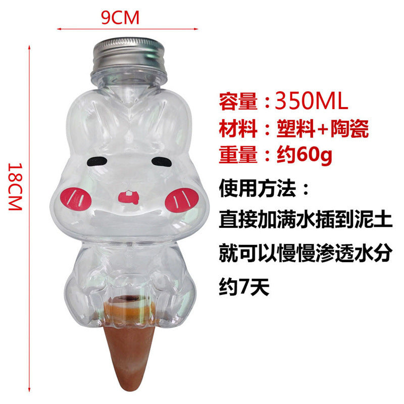 350ML Rabbit Automatic Plant Waterer for Indoor/Outdoor Gardening, Self-Dripping Irrigation System