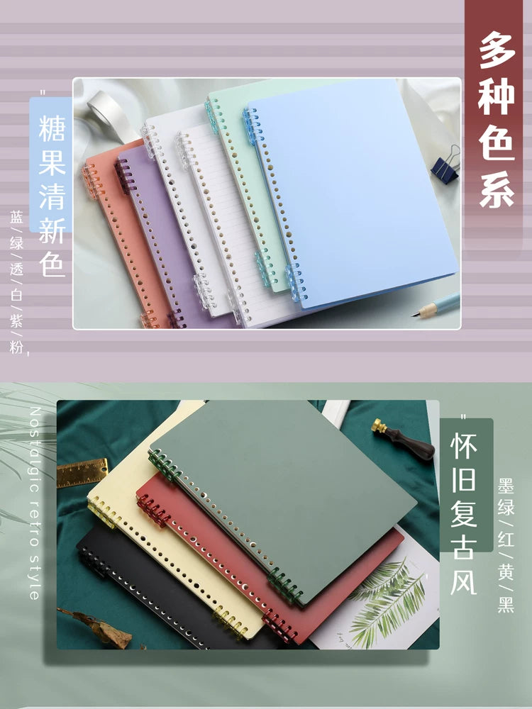 Detachable Coil Notebook A4/A5 Ruled Paper Refillable Loose-Leaf Journal for Students
