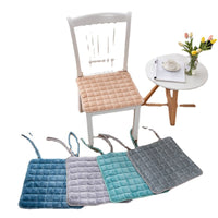 Plush Dining Chair Cushion with Ties for Home and Restaurant