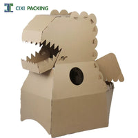 Cardboard DIY Cartoon Dinosaur Animal Model Assembly Toy for Kids with Crayons