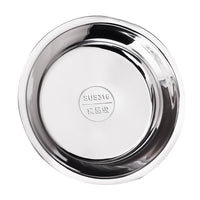 Food Grade 316 Stainless Steel Round Serving Plate, Thickened Deep Dish for Snacks, Fish, Home Use