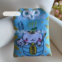 Japanese Anime Embroidered Omamori Charm with Tassel