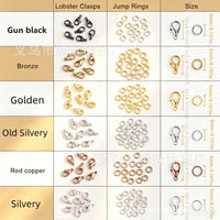 DIY Jewelry Making Kit with Open Jump Rings, Closed Jump Rings, and Lobster Clasps