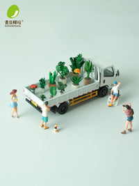 Miniature Potted Plant Model for 1:64 Scale Dioramas and Dollhouses