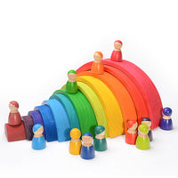 Montessori Rainbow Stacking Blocks Creative Arch Tower for Kids Color Recognition