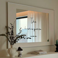 Art Gallery Cardboard Decorative Wall Mirror with Aluminum Alloy Frame for Living Room Hallway