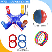Independence Day Cross Ring Toss Game Set for Pool Parties & Family Fun