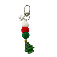 Christmas Santa Claus Snowflake Christmas Tree Keychain Bag Charm