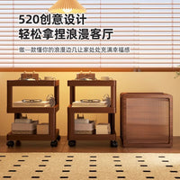 Bedside Table with Storage, Small Mobile Nightstand for Bedroom, Simple Multifunctional Side Table