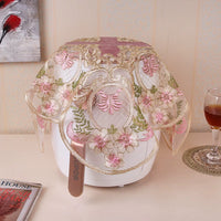 Lace Dust Cover for Air Fryer, Rice Cooker, and Kitchen Appliances - Multi-functional Embroidered Appliance Cover