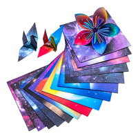 Starry Sky Origami Paper for Kids, Double-Sided Square Craft Paper for DIY Projects, Kindergarten Art Supplies, Thousand Paper Cranes, Constellation Theme