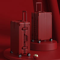 Wedding Luggage Set for Bride, Red Hardshell Suitcase with Spinner Wheels and TSA Lock