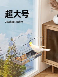 Acrylic Hanging Bird Feeder for Outdoor Garden Balcony