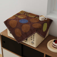 American Retro Dustproof Microwave Oven Cover Cloth for Kitchen Appliances