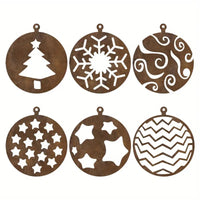 Metal Angel and Christmas Ball Silhouette Wall Decor for Indoor/Outdoor