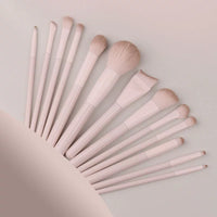 Professional 12-Piece Makeup Brush Set for Beginners - Eyeshadow, Blush, Contour, Nose Shadow, Blending