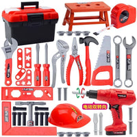 Kids Pretend Play Tool Set with Electric Drill and Storage Case for Boys and Girls