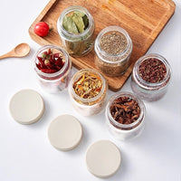 Heat-Resistant Glass Spice Jars with Airtight Lids for Kitchen Storage