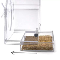 Acrylic Hanging Bird Feeder for Outdoor Garden and Balcony, Rainproof Wild Bird Food Dispenser