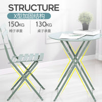 Outdoor Folding Bistro Set, 3-Piece Patio Table and Chairs for Balcony Garden