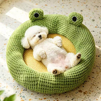 Summer Cooling Frog Pet Bed Mat for Cats and Dogs, Washable