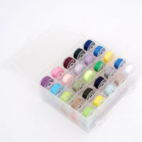 Colorful Pre-wound Bobbins with Thread Set, 50 Colors Sewing Machine Bobbins with Storage Case for Home Use
