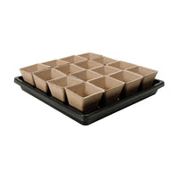 Biodegradable Seed Starter Kit with Peat Pots, Trays, and Plant Labels for Garden Seedling Propagation