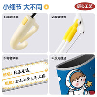 Automatic Kids' Umbrella with Anti-Rebound, Sun Protection, and Reflective Strip for 6-12 Year Olds