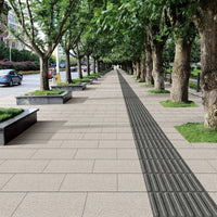 Outdoor PC Quartz Stone Tile for Garden and Patio, Non-Slip Paving Stone, Lychee Surface