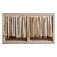 Daisy/Lilac Floral Cabinet Curtain, No-Drill Japanese Style Half Curtain for Kitchen & Home