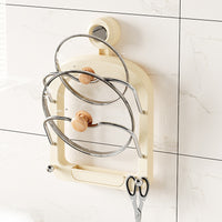Wall-Mounted Pot Lid Holder with Detachable Drip Tray, No-Drill Suction Cup Design for Kitchen Organization