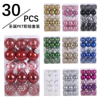 Christmas Ball Ornaments Set - 6cm PET Plastic Baubles for Holiday Tree Decoration
