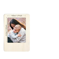 DIY Unfinished Wooden Magnetic Photo Frame Kit with Watercolor Pens and Stickers