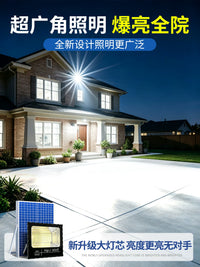 Solar Powered Outdoor LED Flood Light with Remote Control for Yard, Patio, and Garden