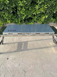 Portable Stainless Steel Folding Table for Outdoor Picnic Camping and Home Balcony