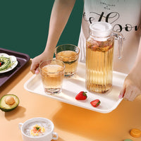 Rectangular Plastic Serving Tray for Home, Commercial, and Kindergarten Use
