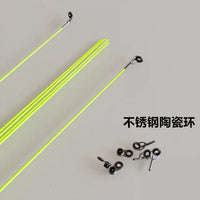 Fluorescent Solid Fishing Rod Tip Replacement with Guide Rings for Rock Fishing Rods