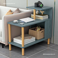 Small Side Table Nightstand with Solid Wood Legs for Bedroom Living Room