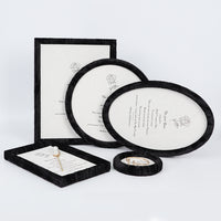 French Rose Fabric Wooden Jewelry Display Tray for Rings Necklaces Earrings