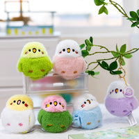 Cute Squeaky Parrot Plush Keychain - Budgie Cockatiel Bird Stuffed Animal Bag Charm