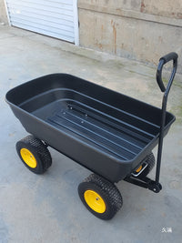 Heavy-Duty Folding Garden Cart with Wheels, Utility Wagon for Hauling, Outdoor and Home Use
