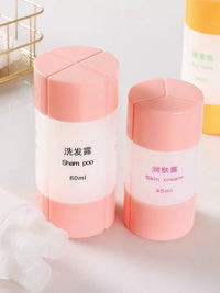 4-in-1 Travel Dispenser Bottle Set for Toiletries, Shampoo, and Cosmetics