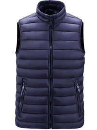 Men's Lightweight Quilted Vest with Zipper Pockets for Autumn/Winter