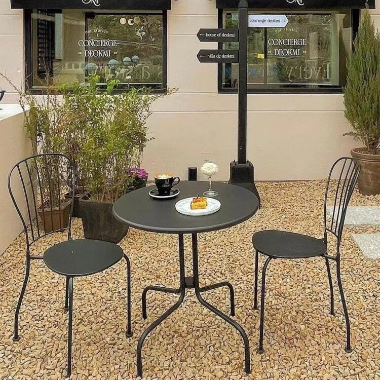 Outdoor Woven Rattan Bar Table and Chair Set for Patio Garden Cafe
