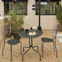 Outdoor Woven Rattan Bar Table and Chair Set for Patio Garden Cafe